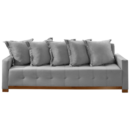 Sofá Cama Feeling Casal 4 Lugares e 5 Almofadas 210cm Innove