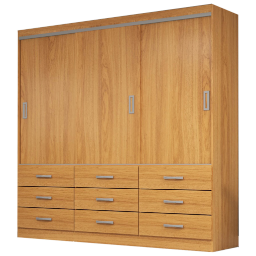 Guarda Roupa Isabela Casal 3 Portas 9 Gavetas Evidencia