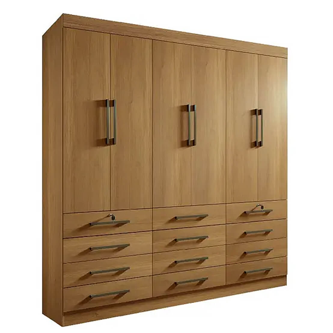 Guarda Roupa Mônaco Casal 6 Portas 12 Gavetas