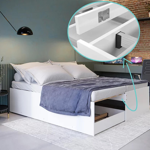 Cama Matrix 3 em 1 Solteiro com Auxiliar e Casal Tebarrot