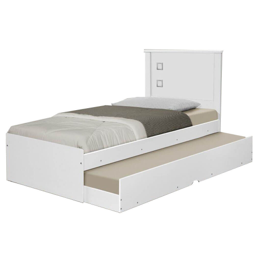 Cama Barcelona com Cama Auxiliar Solteiro Tebarrot