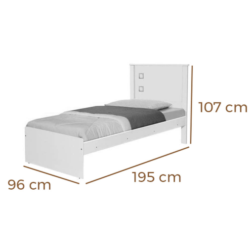 Cama Barcelona sem Cama Auxiliar Solteiro Tebarrot