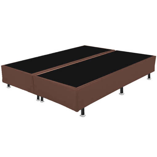 Base Box Bipartida Casal Universal em Suede 37x188x138