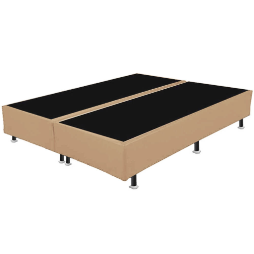 Base Box Bipartida Casal Universal em Suede 37x188x138