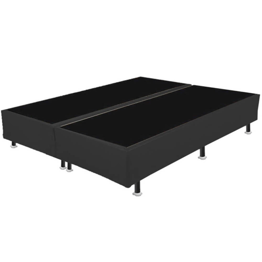 Base Box Bipartida Casal Universal em Suede 37x188x138
