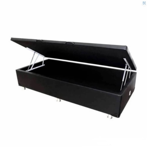 Base Box Baú Solteirão Corino 40x108x198 Framar Preto