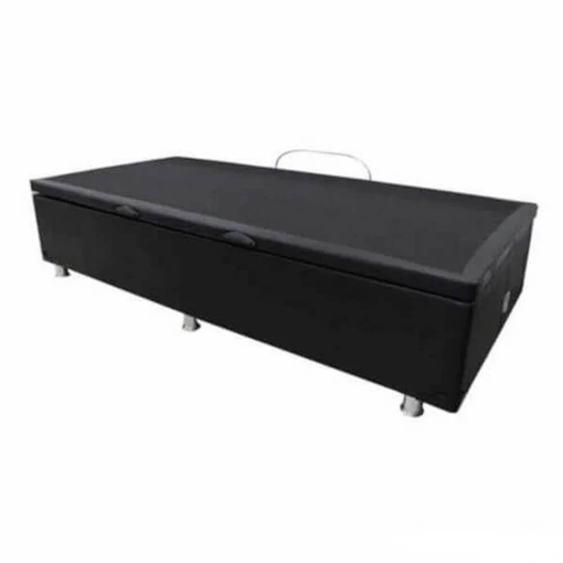 Base Box Baú Solteirão Corino 40x108x198 Framar Preto