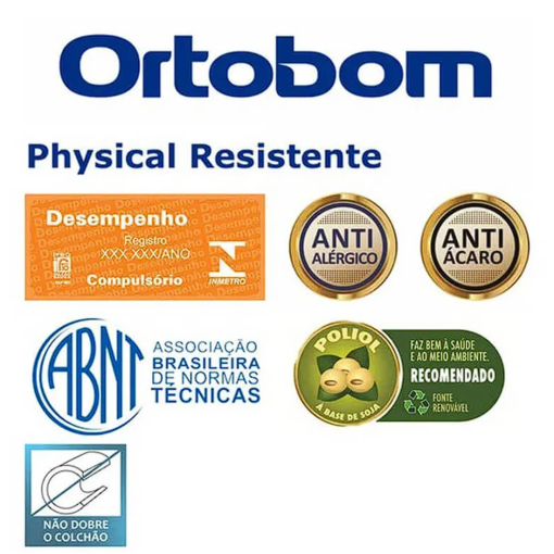 Colchão Physical Resistente 78×188 Solteiro Ortobom