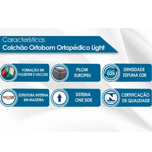 Colchão Light Ortopedico 78×188 Solteiro Ortobom