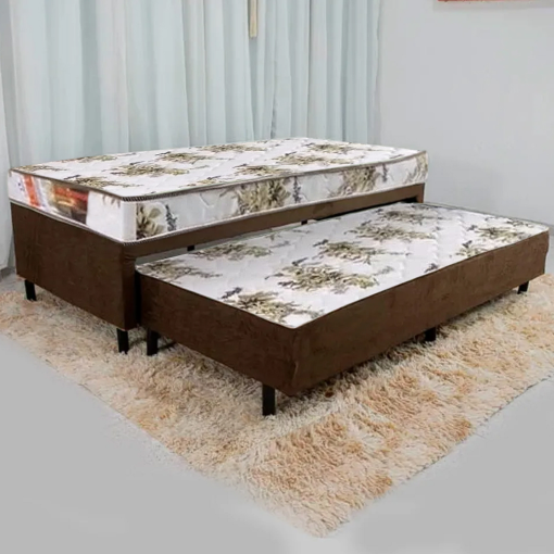 Bicama Box Sonho Bom Solteiro Ortopédica 88x188x60cm Nosso Sonho