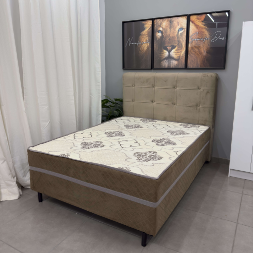 Cama Box Açucena Casal Ortopédica 138x188x47cm Ecotec
