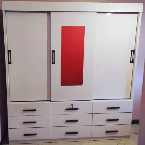 Guarda Roupa Itapema Casal 3 Portas de Correr e 9 Gavetas