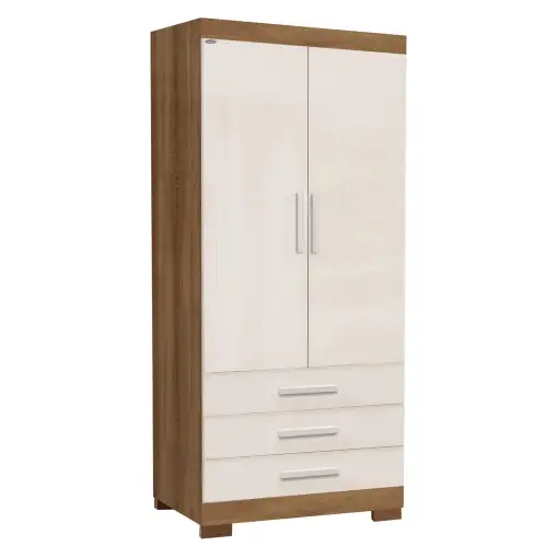 Guarda Roupa Floripa Solteiro 2 Portas 3 Gavetas Rud Rack