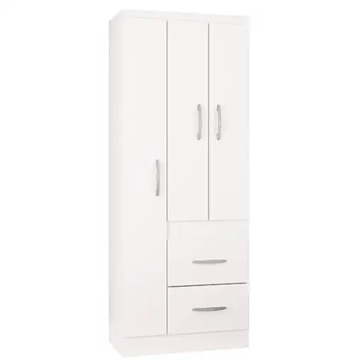 Guarda Roupa Milão 3 Portas 2 Gavetas Solteiro Poquema