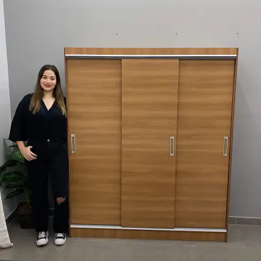 Guarda Roupa Lisboa Casal 3 Portas 2 Gavetas Evidencia