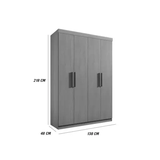 Guarda Roupa Colibri Solteiro 4 Portas 3 Gavetas D Doro