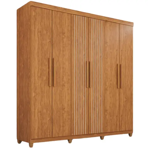 Guarda Roupa Portugal Frison Casal 6 Portas 2 Gavetas Imop