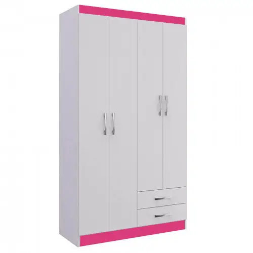 Guarda Roupa Treviso 104 Solteiro 4 Portas 2 Gavetas