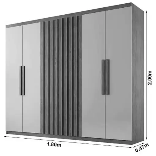 Guarda Roupa Cairo Casal 6 Portas 2 Gavetas Rufato