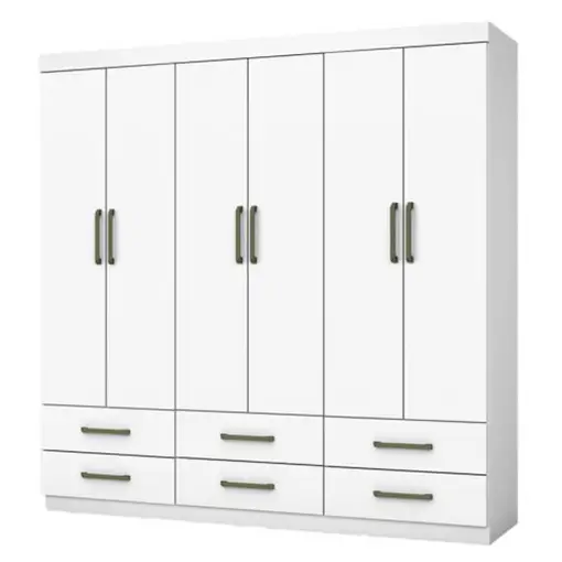 Guarda Roupa Dallas Casal 6 Portas 6 Gavetas Carioca