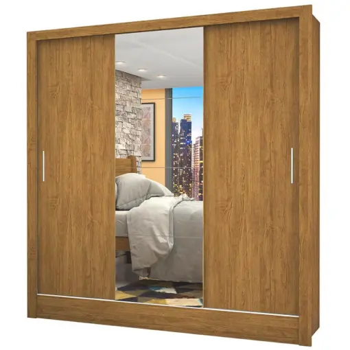 Guarda Roupa Santiago Casal 3 Portas 3 Gavetas Carioca