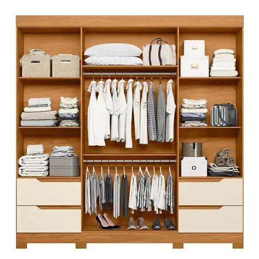 Guarda Roupa Vivace Casal 4 Portas 4 Gavetas Albatroz