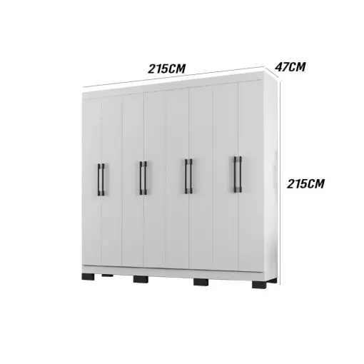 Guarda Roupa B2348 Casal 8 Portas 4 Gavetas Araplac