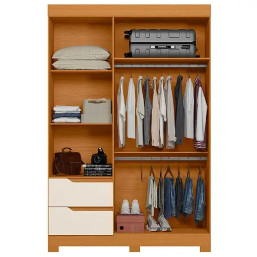 Guarda Roupa Vivace Solteiro 3 Portas 2 Gavetas Albatroz