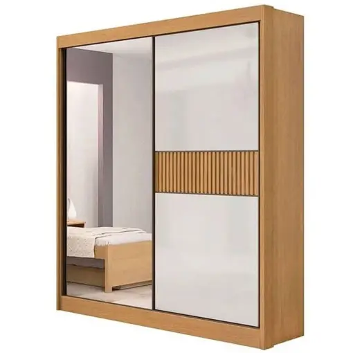Guarda Roupa Athenas Ripado Solteiro 2 Portas 3 Gavetas D Doro