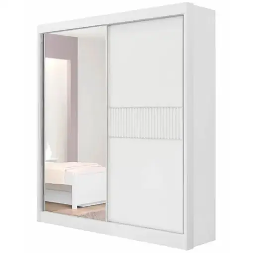 Guarda Roupa Athenas Ripado Solteiro 2 Portas 3 Gavetas D Doro