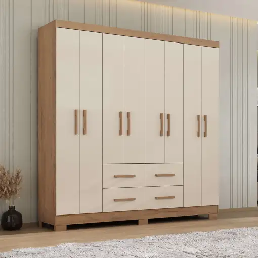Guarda Roupa Itapema Atualle Casal 8 Portas 4 Gavetas