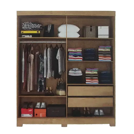 Guarda Roupa Montana Casal 2 Portas 2 Gavetas Atualle