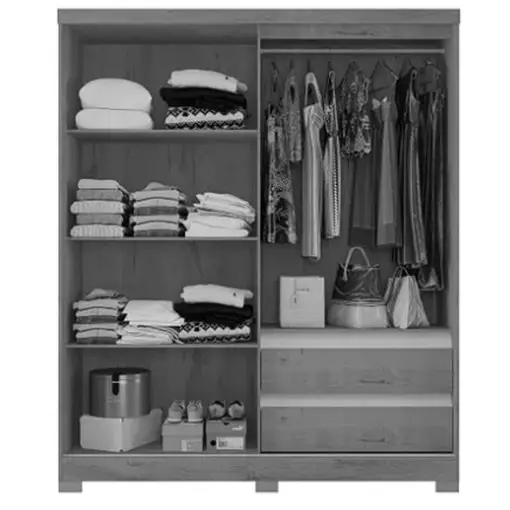 Guarda Roupa Condor Casal 3 Portas 2 Gavetas Atualle