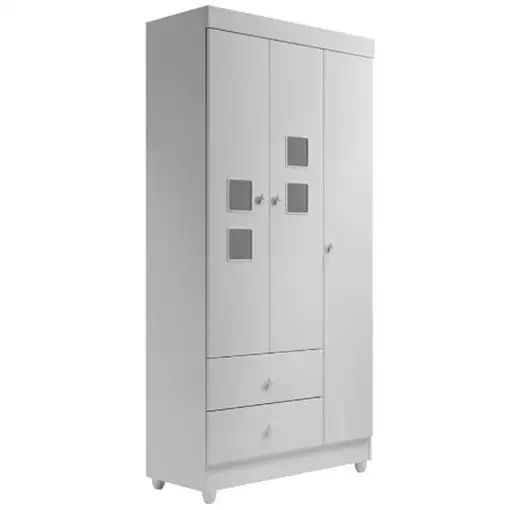 Guarda Roupa Life 3 Portas 2 Gavetas Infantil Tigus