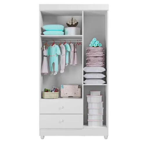 Guarda Roupa Life 3 Portas 2 Gavetas Infantil Tigus