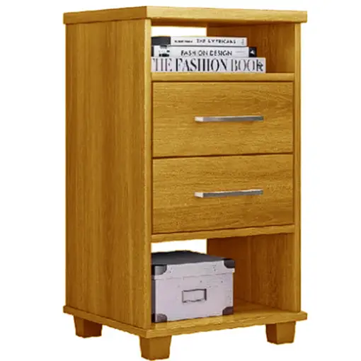 Mesa de Cabeceira Valente com 2 Gavetas Rud Rack