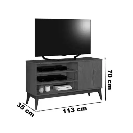 Rack Vinci Retrô Para TV até 50 Polegadas EDN Móveis Naturale