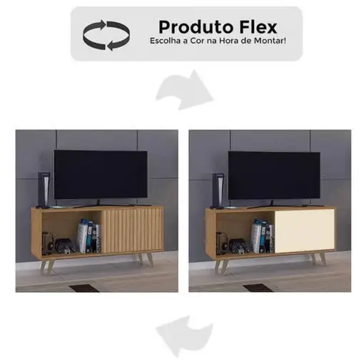 Rack com Painel Malaga para TV até 50 Polegadas 1 Porta Atualle