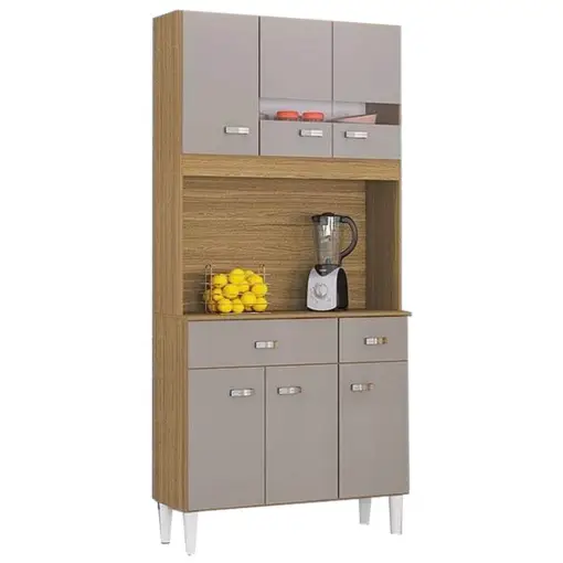 Cozinha Compacta Manu 6 Portas 2 Gavetas Poquema