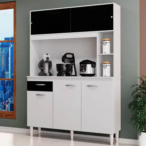 Armário de Cozinha Duda 120cm 5 Portas 1 Gaveta Poquema