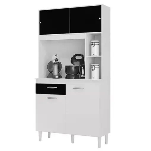 Armário de Cozinha Duda 90cm 4 Portas 1 Gaveta Poquema