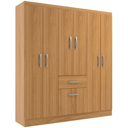 Kit Guarda Roupa + Cama Box Casal Monaco