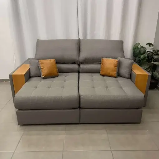 Sofá Sorrento 4 Lugares Retrátil e Reclinável Tecido Linho 230cm Innove