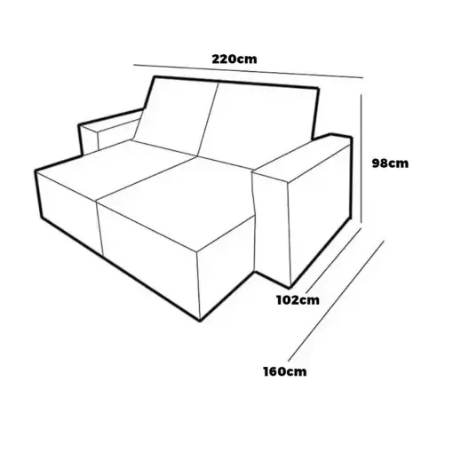 Sofá Cama Julia 4 Lugares Retrátil Tecido Linho 220cm Zarat