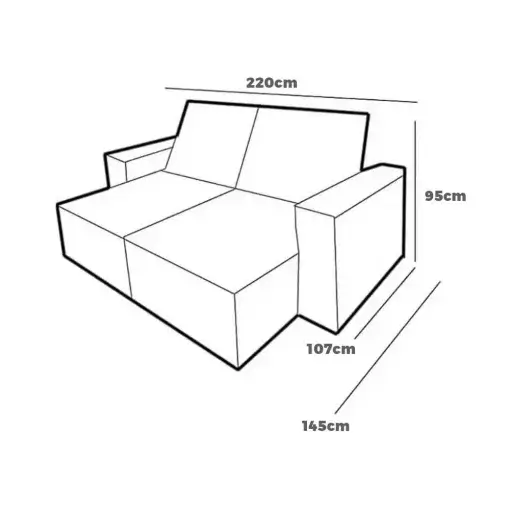 Sofá Cama Chicago em Linho 4 Lugares Retrátil e Reclinável 220cm Kasacomigo