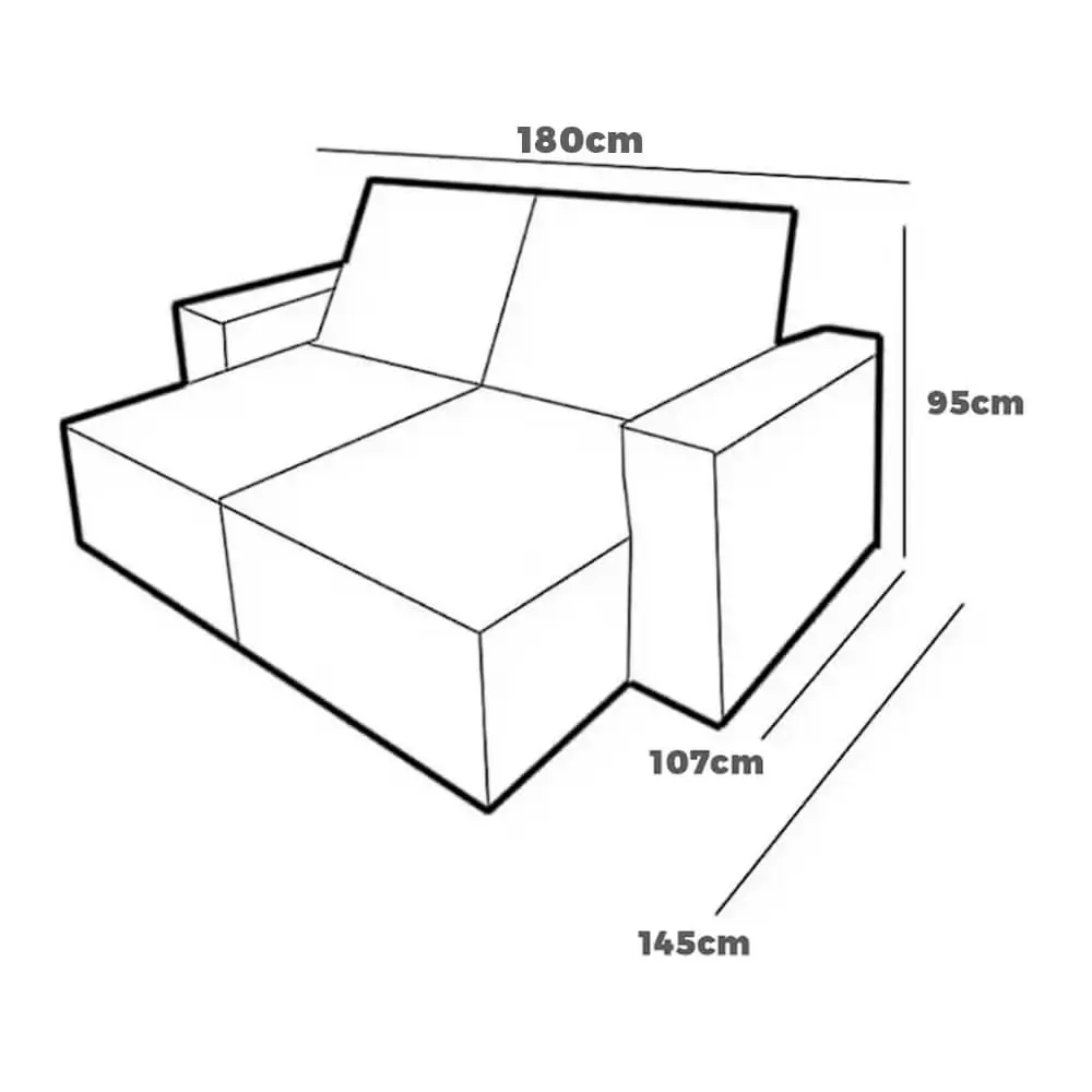 Sofá Cama Chicago 180cm em Veludo 2 Lugares Retrátil e Reclinável Kasacomigo