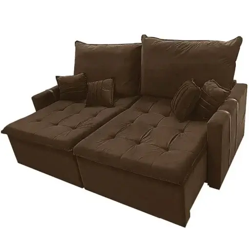 Sofá Cama Chicago 180cm em Linho 2 Lugares Retrátil e Reclinável Kasacomigo