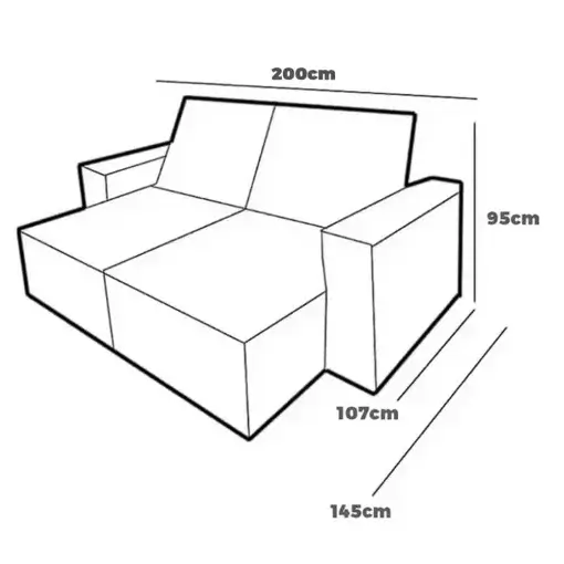 Sofá Cama Chicago 200cm em Veludo 3 Lugares Retrátil e Reclinável Kasacomigo