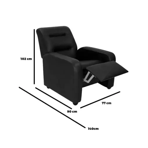 Poltrona Classic Reclinável Tecido Corino Matrix