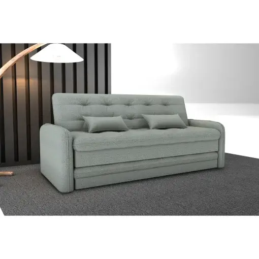 Sofá Cama Madalena Reclinável com Cama Auxiliar 3 Lugares Tecido Linho 200cm Matrix